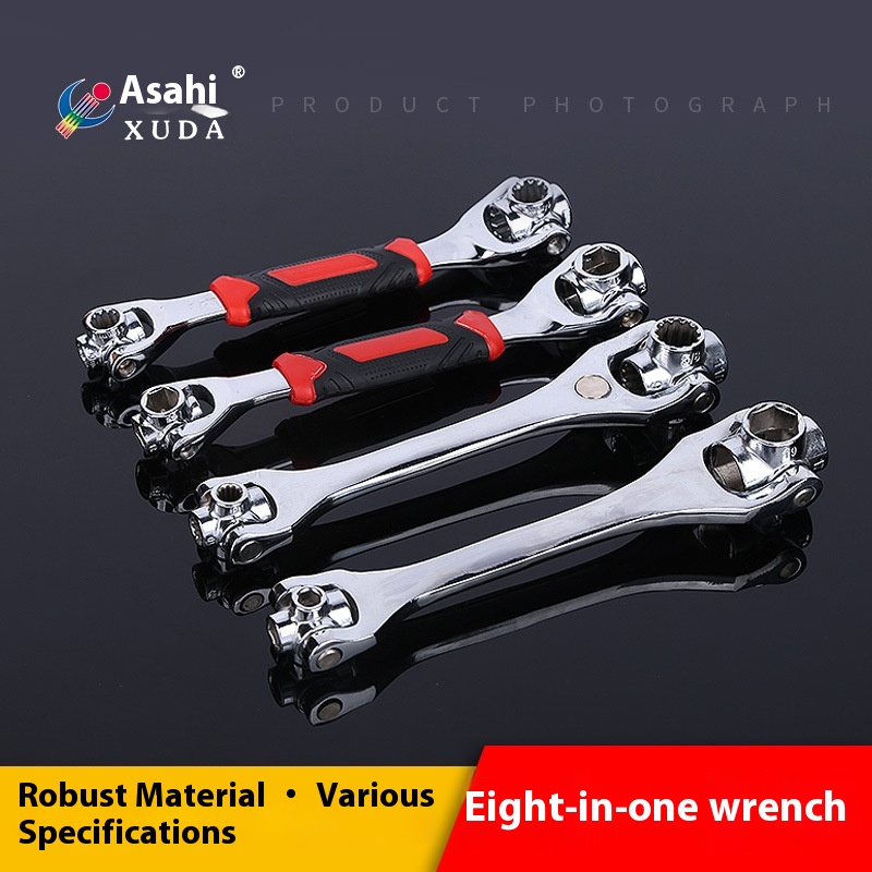 Multi-purpose Universal52-in-1 Wrench Eight-in-one Socket Wrench360-degree Rotating Multi-head Dog Head Wrench