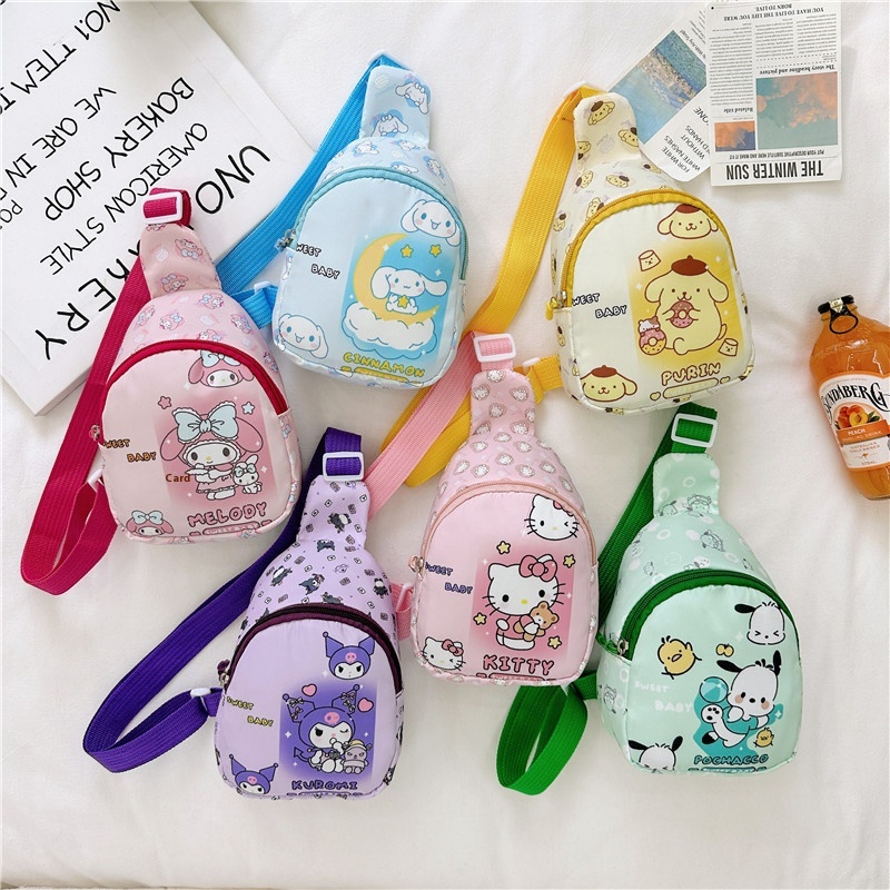 Cartoon Children's Chest Bag, Cute Kindergarten School Bag, Fashionable Children's Cross-body Backpack, Snack Toy Shoulder Bag