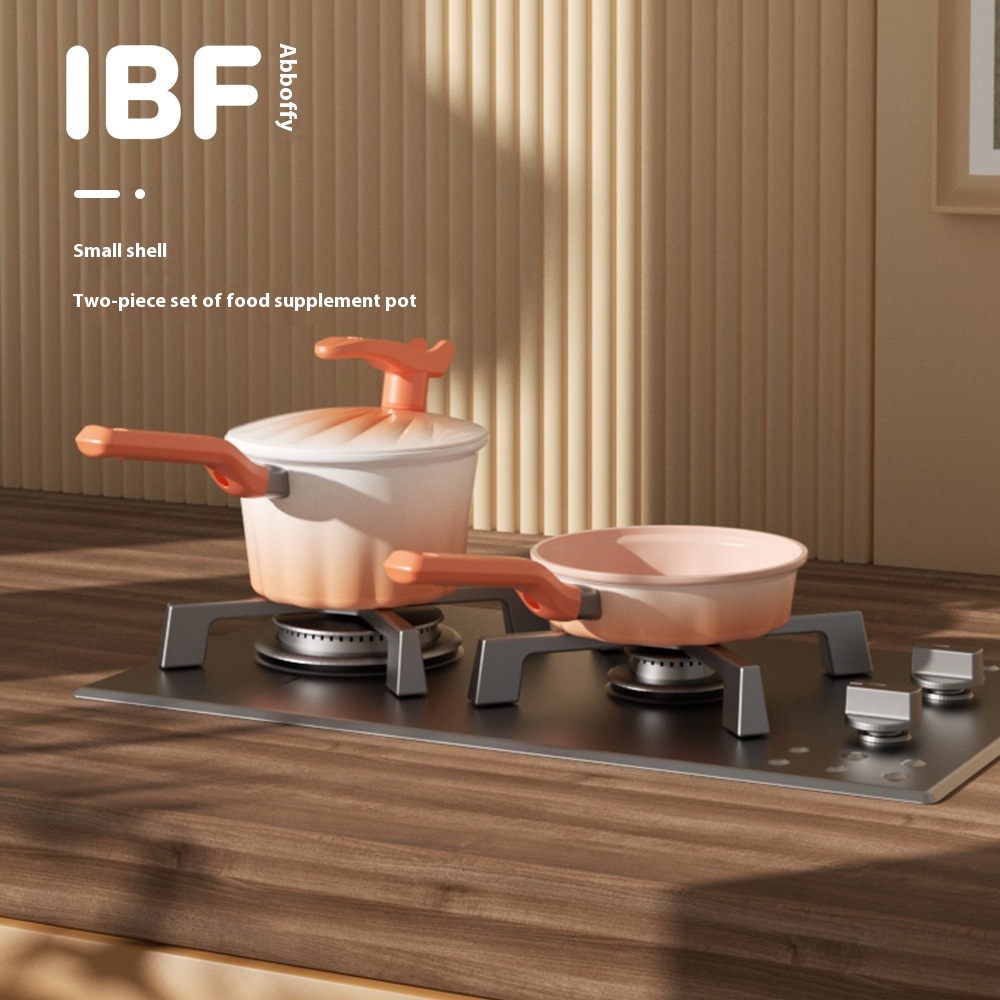 A B O F I Frying Pan Soup Pot Gift Box Pot Set Two-piece Combination Package Activity Gift Pot Flat Bottom Non-stick Pan