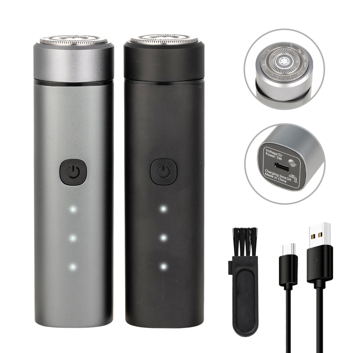 German Seiko Electric Shaver Travel Mini Portable Shaver Turbo5 W Fast Charging Washable - 1