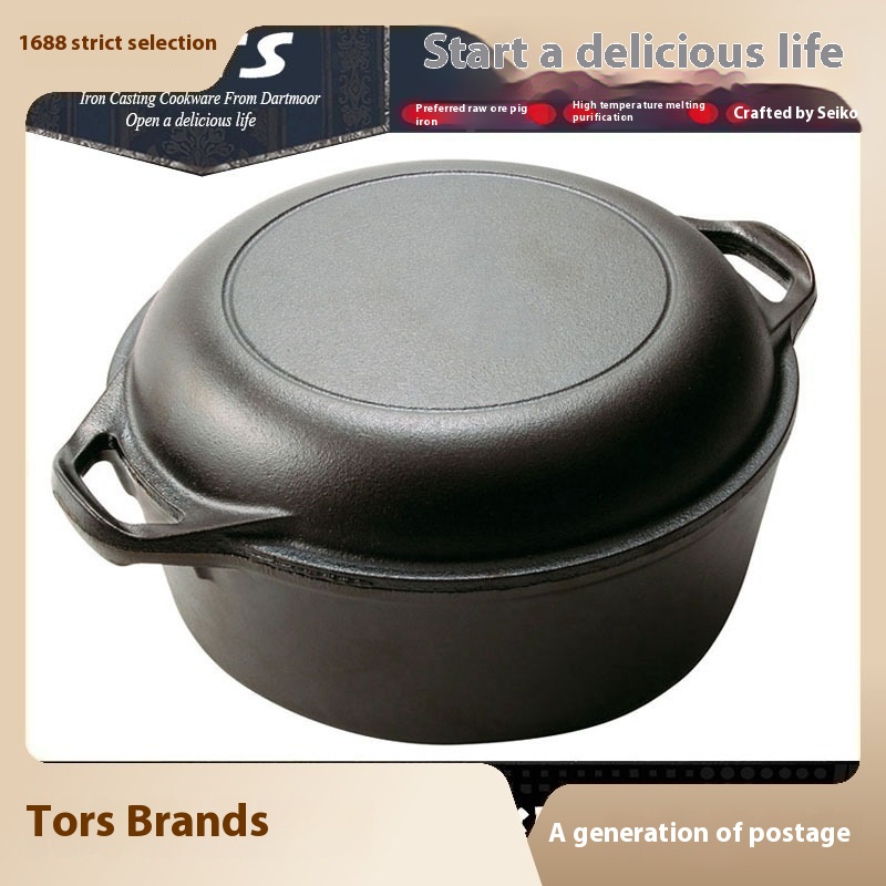 Thors American Order Frying And Stewing Dual-purpose Pot, Frying Pot With Lid, Induction Cooker, Soup, Stew And Roasted Sweet Potato Pot