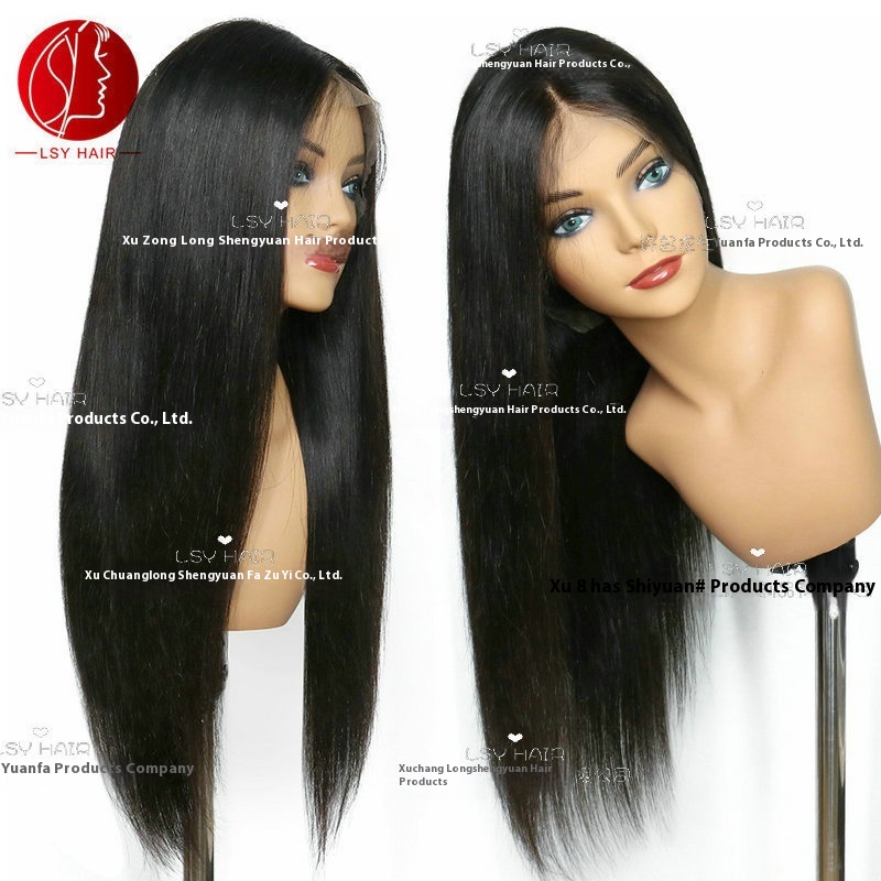 Lace Wig Female Human Hair Wigs Glueless Front Lace Human Hair Wig Headgear