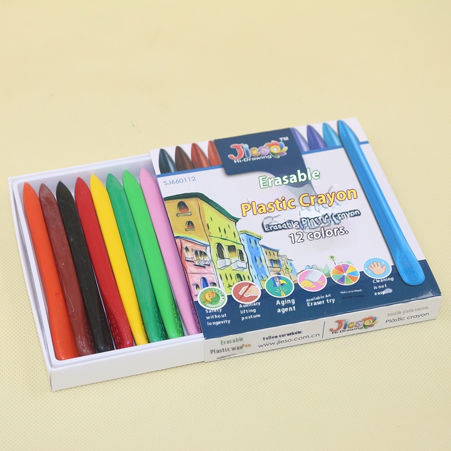 Jingjucaiyan Crayons12 Colors18 Colors36 Colors Erasable Plastic Crayons Students And Children Painting Graffiti Oil Pastels