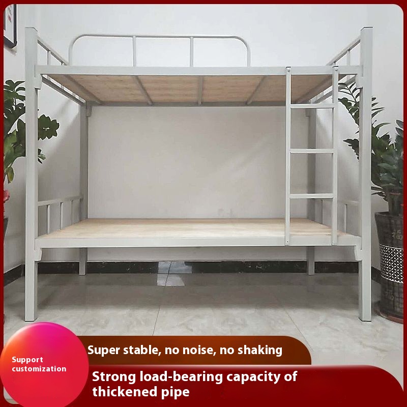 Employee Dormitory Upper And Lower Bunk Iron Bed Student Double-layer Iron Bed Single High And Low Bed Construction Site Worker Iron Frame Bed