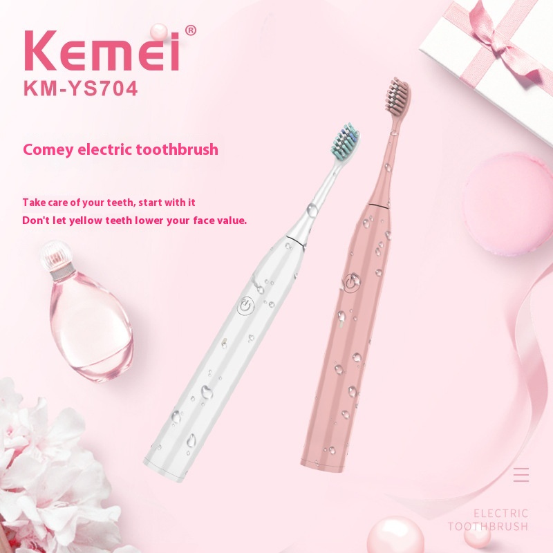 Kemei Electric Toothbrush Rechargeable Model KM-YS704 Full Body Wash Automatic Adult Toothbrush Ultrasonic