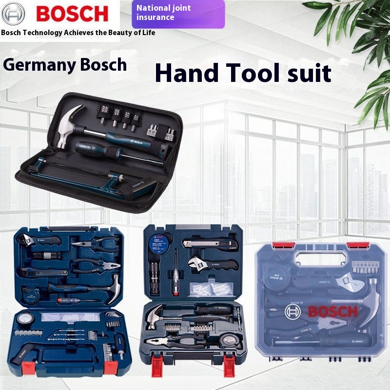 B O S C H Bosch108-piece Set Household Hardware Box Woodworking Repair Multi-functional66-piece Hand Tools12-piece Set