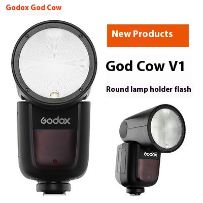 Godox V1 On-camera Flash S L R Camera C/ N/ S/ O/ F High-speed T T L Lithium Electric Hot Shoe Light Round Light