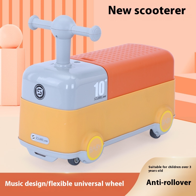 One Piece Drop Shipping Children's Four-wheeled Scooter Children's Balance Car1-3 Years Old Walker Four-wheeled Walker Universal Wheel