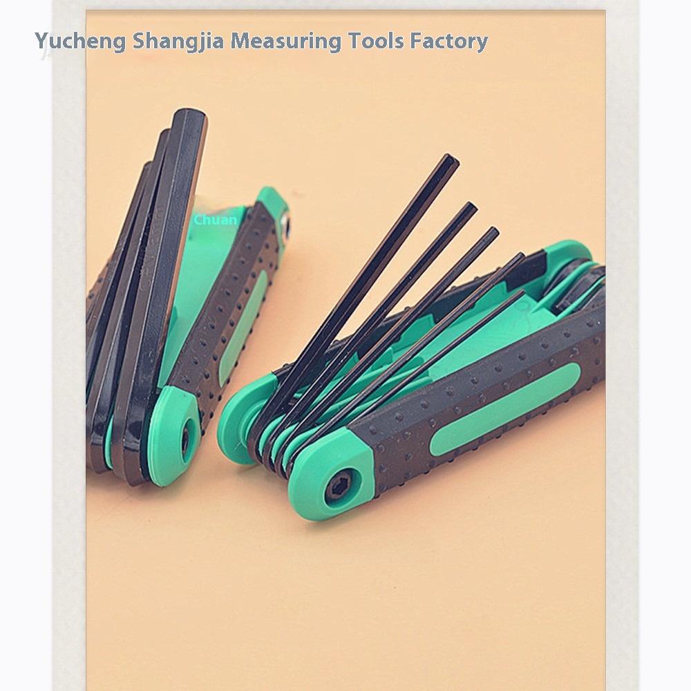 Hexagonal Two-color Handle Easy To Carry Folding Hexagonal Wrench Set Folding Hexagonal