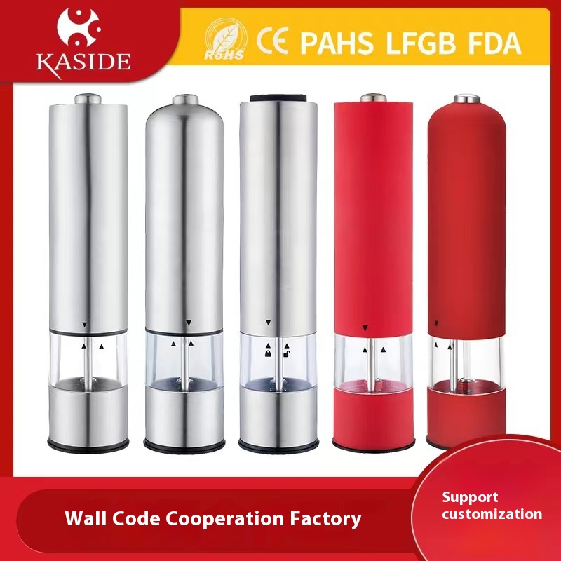 's Electric Pepper Mill Multifunctional Household Stainless Steel Grinder Black Pepper Grinder
