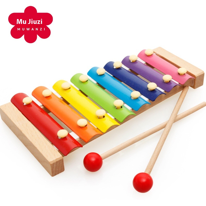 Muwanzi Children's Early Education Music Educational Toy Wooden Eight-tone Knocker Player Knocks Wooden Musicaltrument Direct Sale