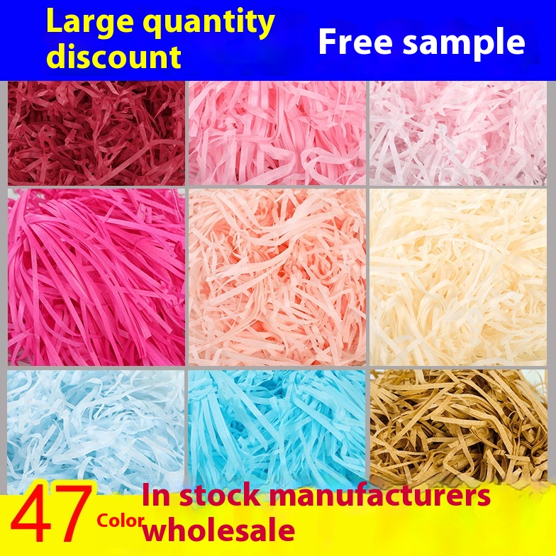 Raffia Wedding Decoration Filling Gift1kg Champagne Color Gift Box With Shredded Paper Souvenirs In Large Quantities