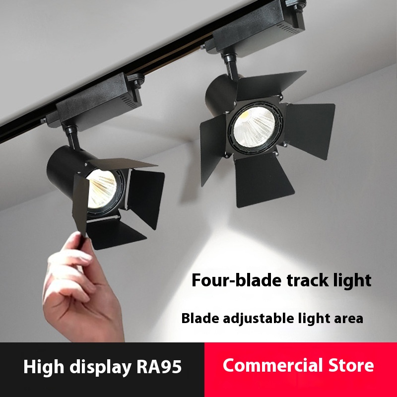 Four-leaf Shading L E D Light C O B Track Light12 W Background Wall Light30w35 Clothing Store Industrial Style Track Light
