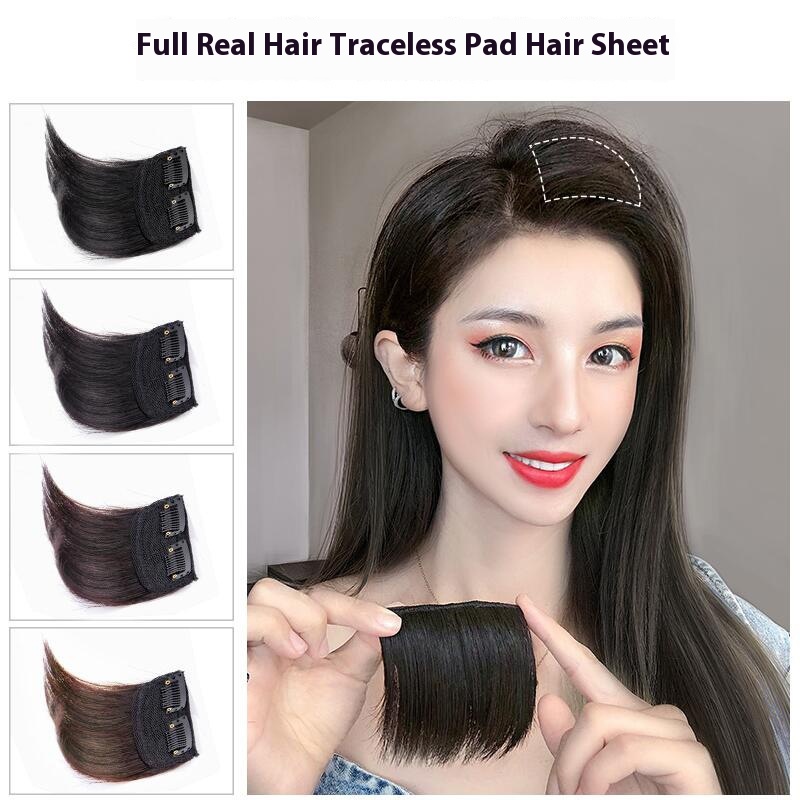 Wig Women's One Piece Hair Pad Pad Hair Root Real Wig Head Replacement Pad Two Sides Wig Pads