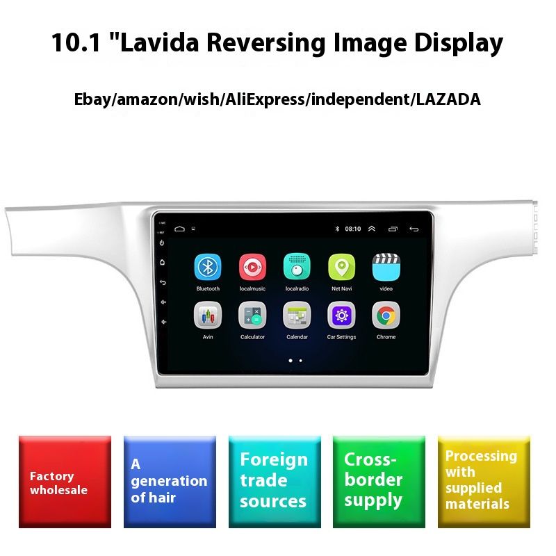Lavida Reversing Image Display Bluetooth Phone Voice Navigator All-in-one Center Console Display