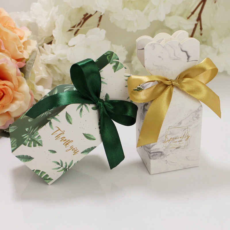 Style Wedding Candy Box European Style Creative Wedding Table Sugar Fish Tail Vase Box Forest Style Personalized Wedding Candy Box Bag