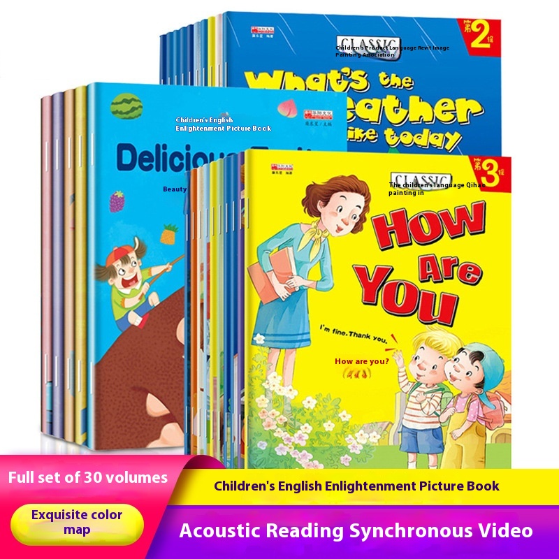English Picture Books For2-6 Year Olds,30 English Picture Books For Children Aged2-6, Enlightenment Stories, Bilingual Picture Books For Children