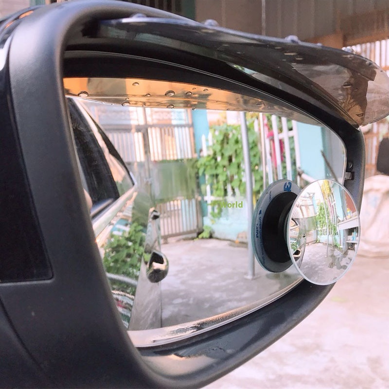 Car Infinity Small Round Mirror360 Degree Reversing Blind Mirror Convex Mirror Rearview Mirror Rotating Reflector Glass Small Round Mirror