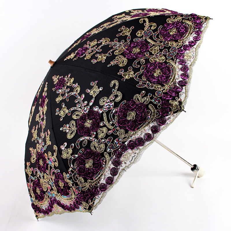 Two-fold Parasol Lace Double-layer Sun Protection And UVProtection Sun Umbrella Sunny Umbrella