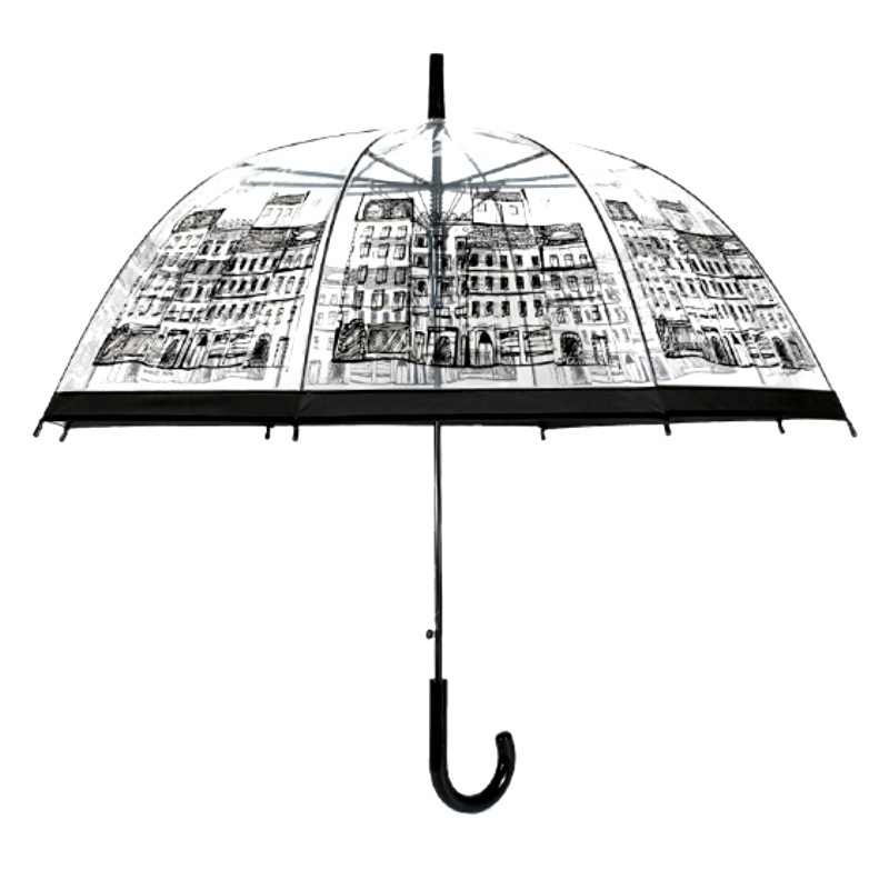 Mustache Transparent Umbrella Building House Long Handle Umbrella Lace Apollo Umbrella Transparent Umbrella