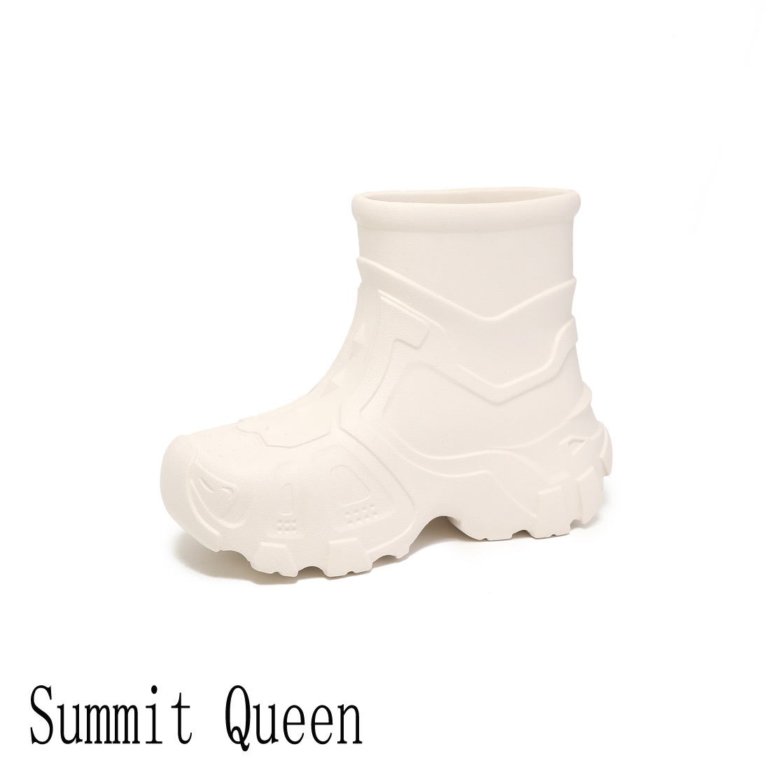 Summit Queen Paris Fashion Snow Boots Solid Color Rubber Plastic Waterproof One-foot Low-tube Rain Boots