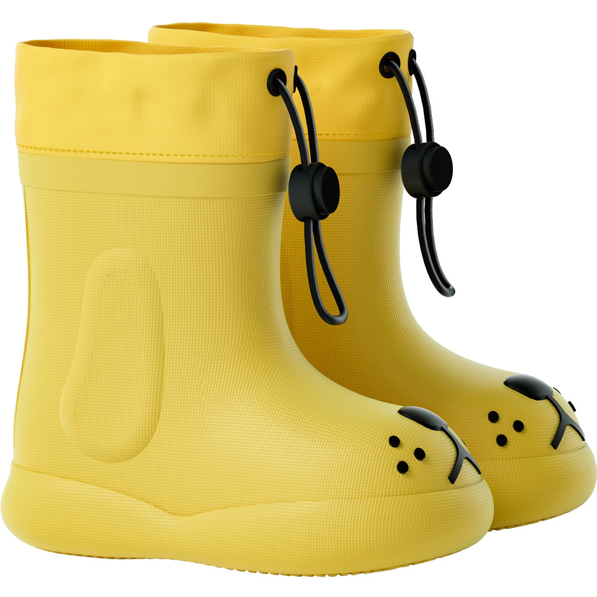Happy Mary Children's Rain Boots EVADrawstring Baby Water Shoes Soft One-piece Molding Non-slip Children's Rain Boots