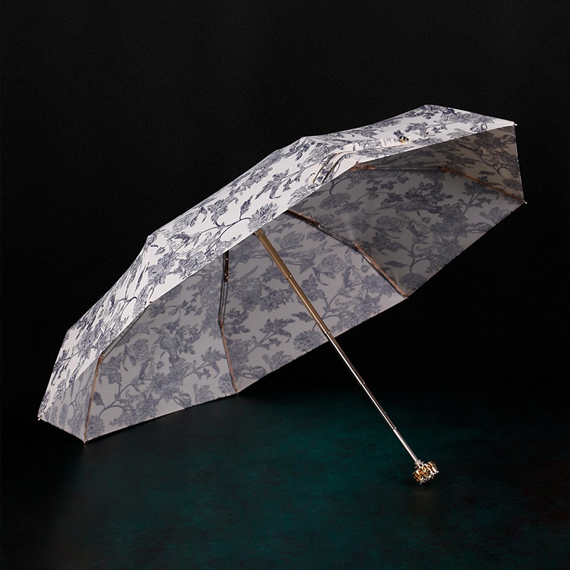 Sun Umbrella Female Floral Umbrella Sunny And Rainy Dual-use Sun Protection Compact Folding