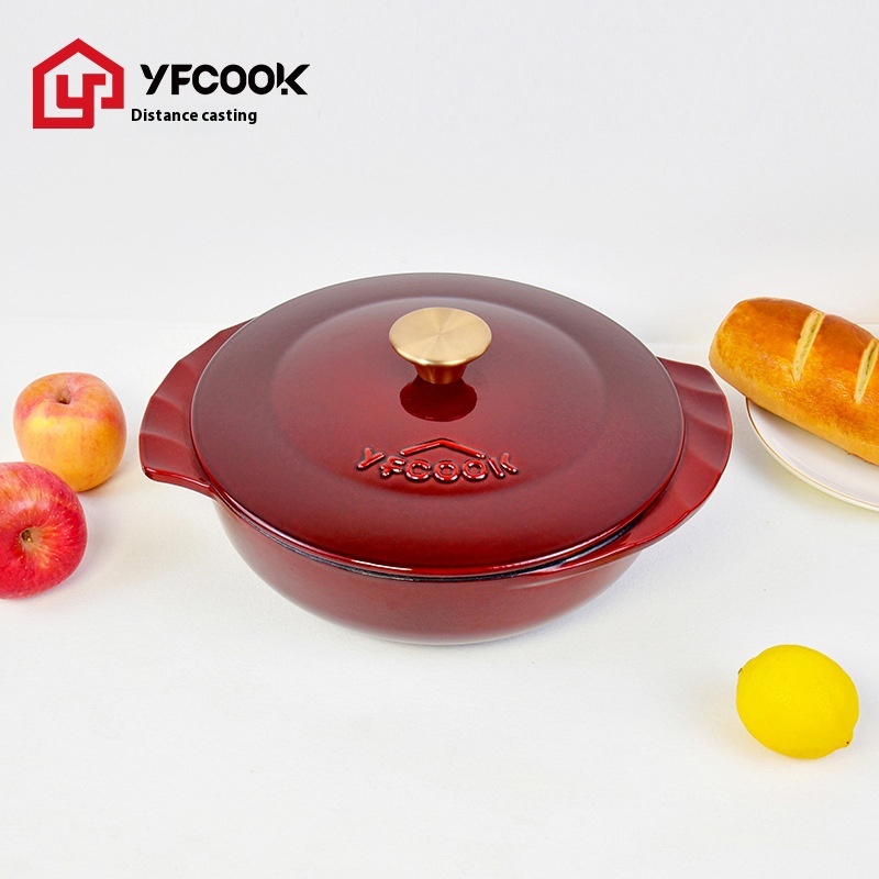 Y Fcook Enamel Pot Cast Iron Pot Household Stew Pot Soup Pot Casserole Induction Cooker Enamel Pot Stew Pot Seafood Pot