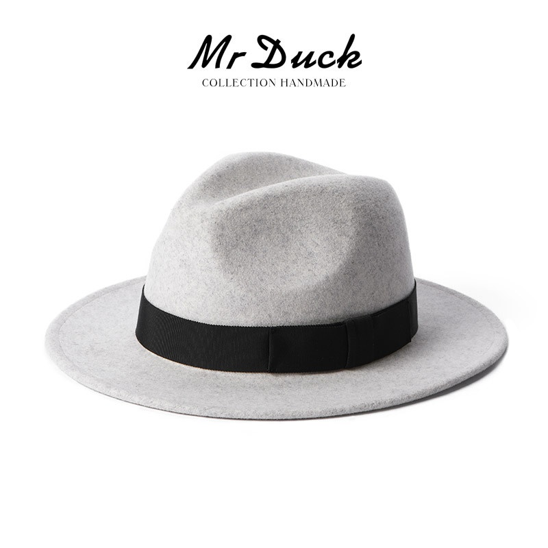 Classic Fedora Handmade Hat Australia Ultra-fine Mixed Color Full Wool Felt Hat Autumn And Winter Hat