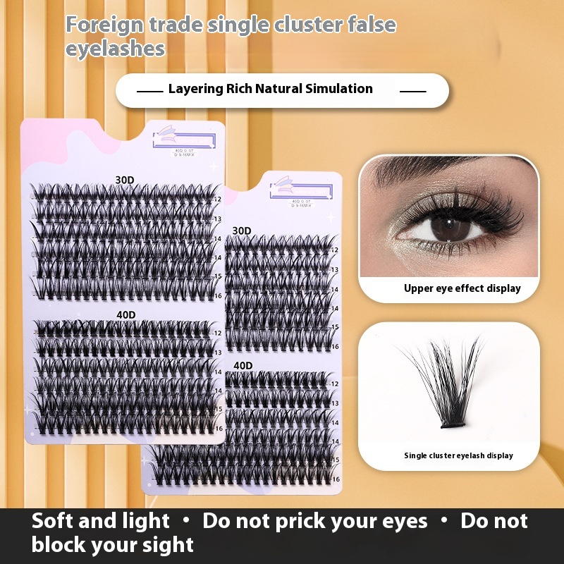 False Eyelashes Large Capacity Single Cluster False Eyelashes Three-dimensional Curling