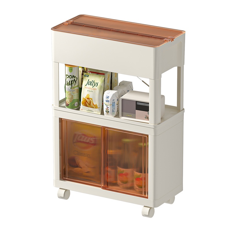 Simple Snack Wheel Household Shopping Trolley Office Under Table Mobile Trolley Storage Rack