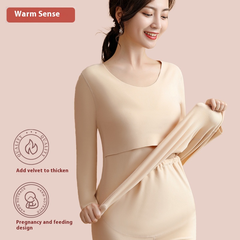 Big Red Pregnant Women's Autumn Clothes And Autumn Trousers Set, Zodiac Year, German Velvet Confinement Clothes, Autumn And Winter Postpartum Nursing Home Clothes