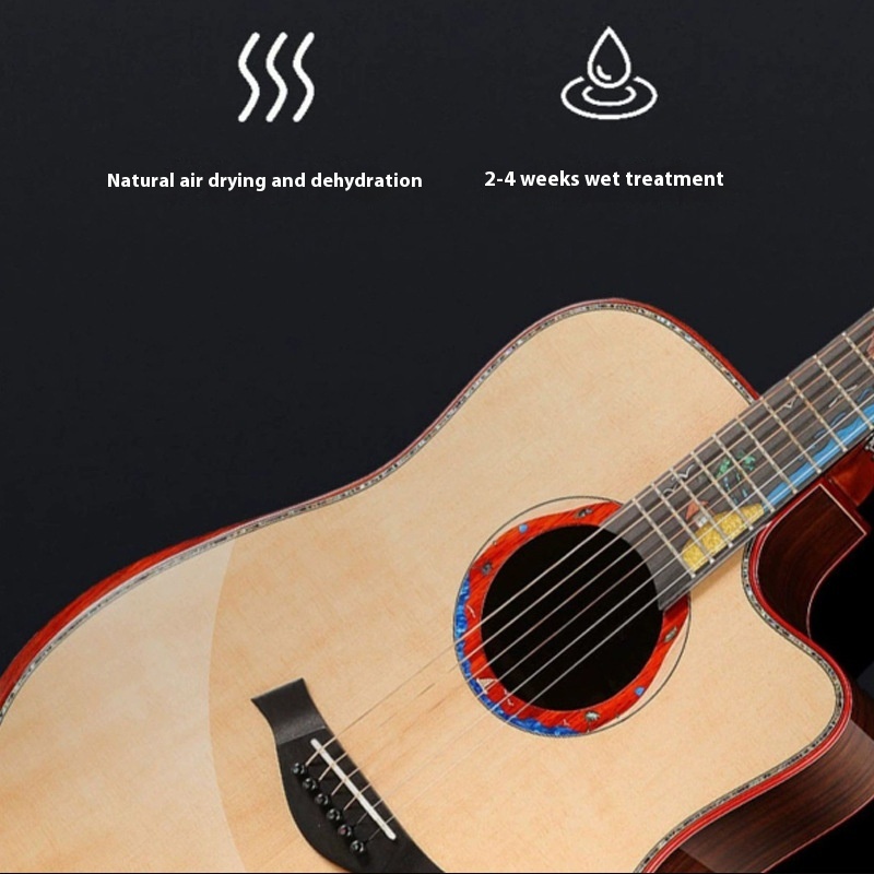 Yunmei Full Single Guitar38-inch,40-inch,41-inch Spruce Peach Core Bright Cutaway Guitar For Beginners To Play Professionally