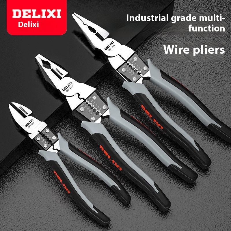 Delixi Tiger Pliers Multifunctional Diagonal Pliers Needle Nose Pliers Hardware Tools Universal Wire Pliers Electrician