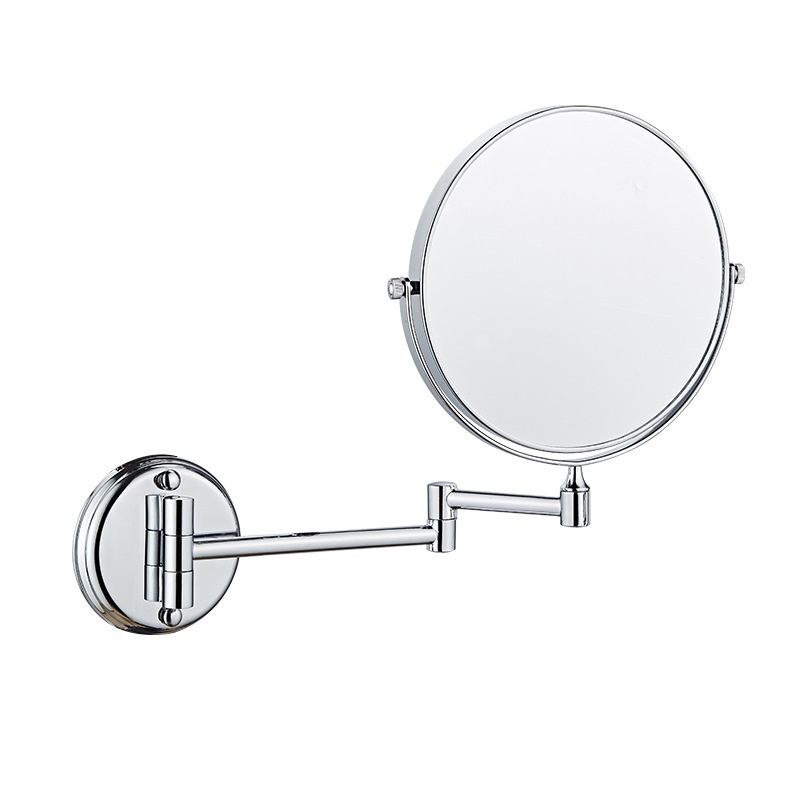 Direct Bathroom Folding Beauty Makeup Mirror Bathroom Vanity Mirror Double-sided Mirror Metal Round Mirror