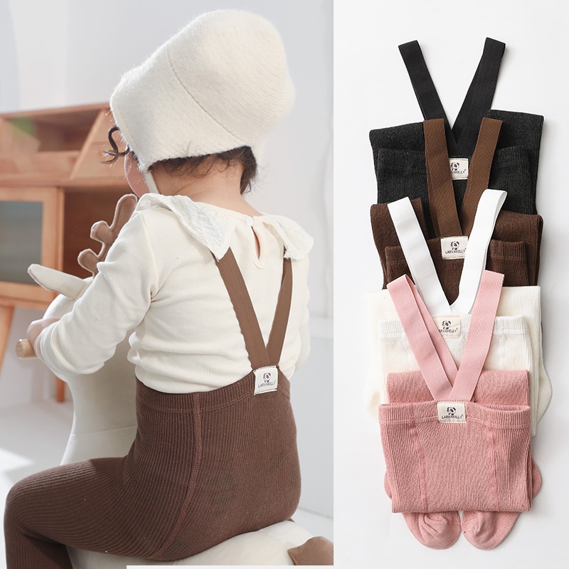 Korean Version Of Spring And Autumn Baby Leggings, Versatile High-waist Belly Button Protection Handmade Suspenders For Men And Women, Big Pp Pants