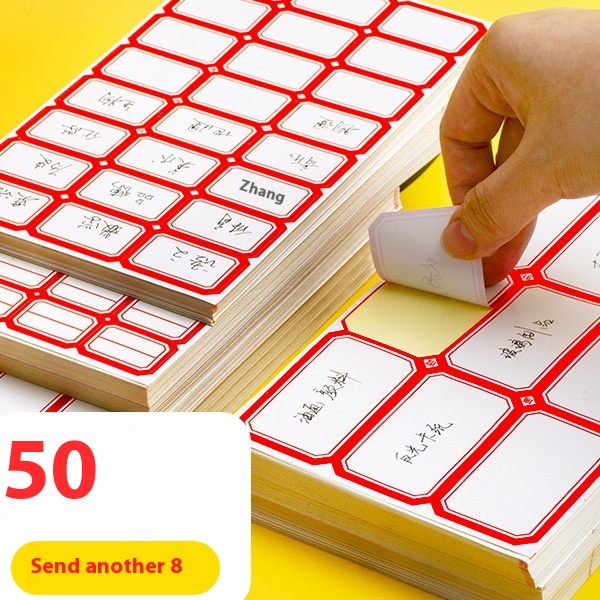 Label Sticker Self-adhesive Sticky Note Price Handwritten Office Stationery Mark Sticker Name Classification Mouth Pick-up Paper