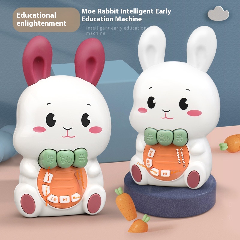 Children's Toy Singing Rabbit Early Education Learning Machine Educational Luminous Baby Multifunctional Story Machine Stall