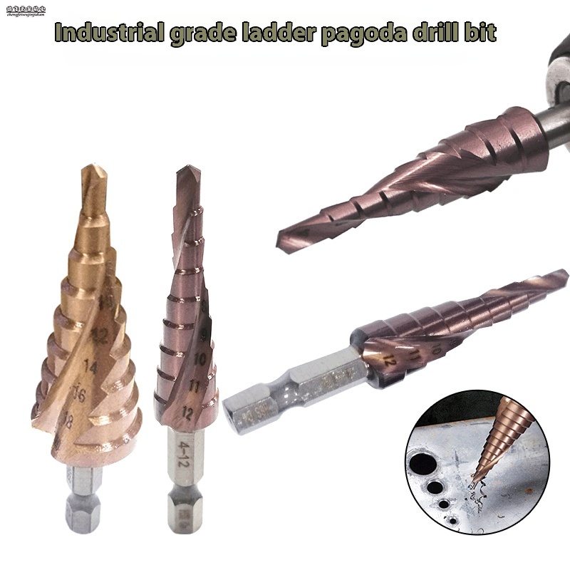 Hexagonal Handle Pagoda Drill Bit Stainless Steel Multi-purpose Hole Reamer M35/ Co High Hardness Step Drill Containing Cobalt Material