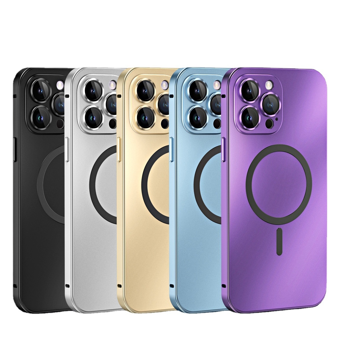 Single-sided Snap Buckle King For IPhone15 Mobile Phone Case Aluminum Alloy Frame14 Lens Glass Protective Cover13 Pro