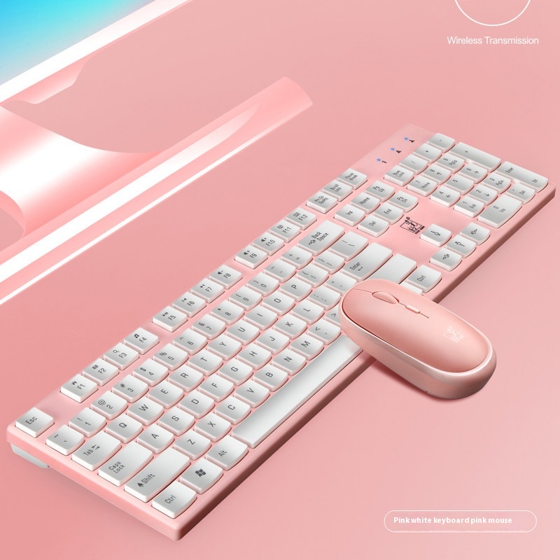 Chasing Light Leopard8820 Wireless Keyboard And Mouse Set Candy Color Notebook Office2.4 G Business Office