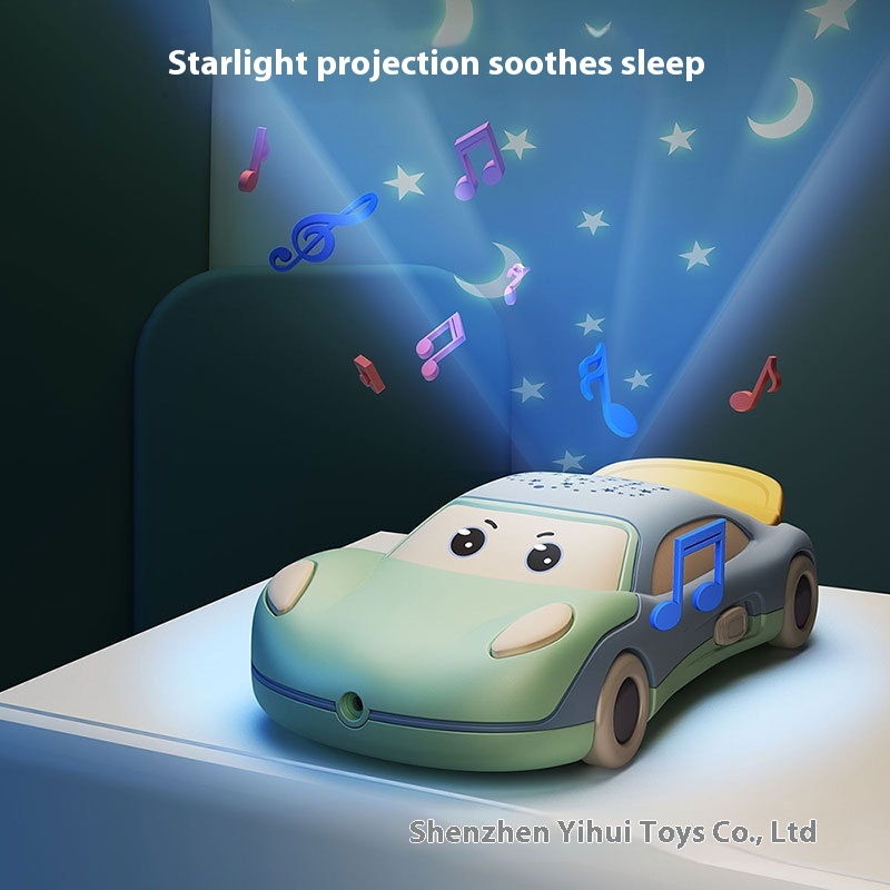 Baby Puzzle Early Education Story Machine Baby Can Chew Cartoon Car Phone Music Projection Children's Toy Mobile Phone