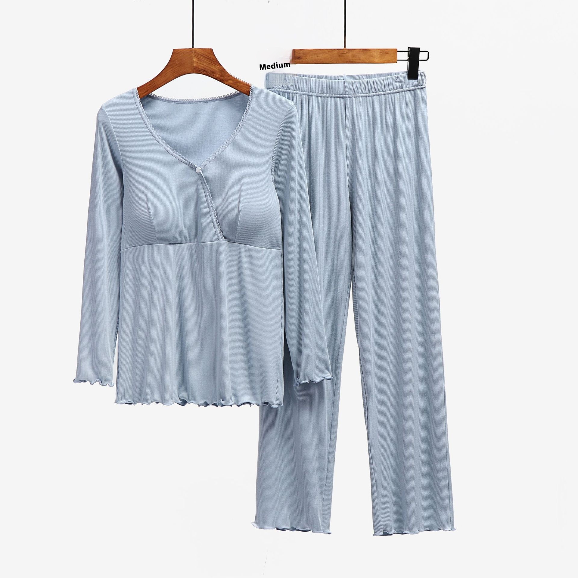 Maternity Postpartum Nursing Long-sleeved Trousers Suit Nursing Clothing Thin Confinement Clothing Nursing Clothing