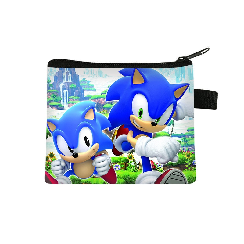 Sonic Children's Coin Purse, Fashionable Cartoon Card Bag For Primary School Students, Cute Storage Bag For Men And Women,