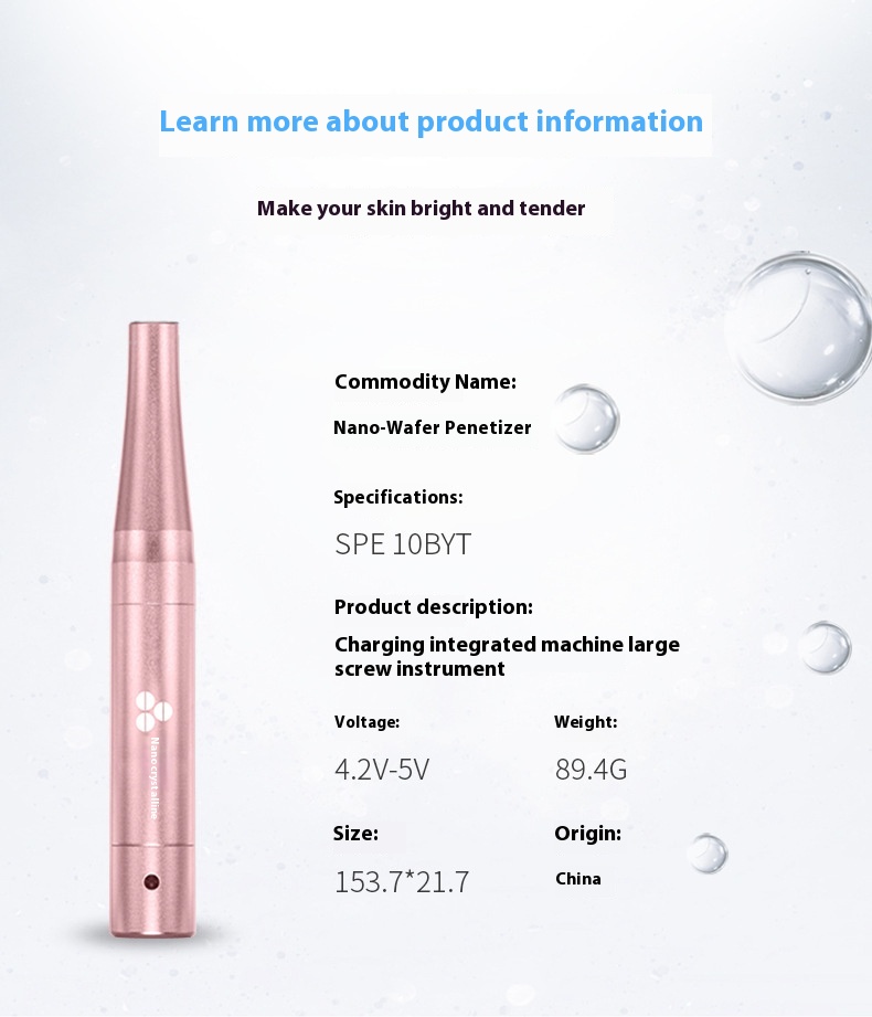 S P E10 B Y T Nanocrystal Introduction Pen Mts Nano Microcrystal Electric Penetration Enhancer Household Essence Facial Introduction Device