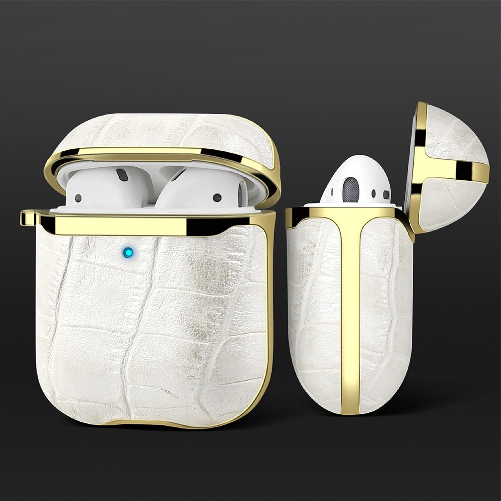 Suitable For Air Pods Pro Leather Case Apple3rd Generation Crocodile Leather Bluetooth Headphone Case Air Pods3 Leather Protective Case