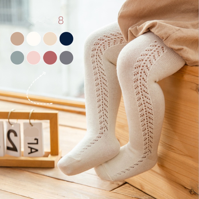 Children's Leggings Spring And Autumn Outer Wear Children's Wear Hollow Pantyhose Baby Elastic Girls Summer Breathable Pants Summer Wear