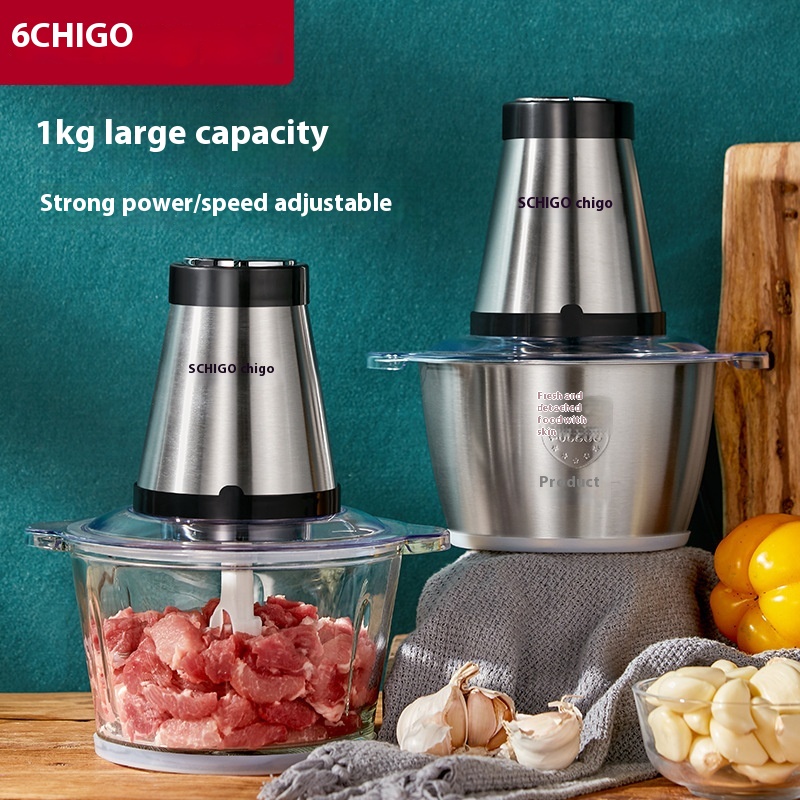 Meat Grinder Household Kitchen Small Electric Meat Grinder Minced Meat Stuffing Cooking Machine Vegetable Garlic Paste Multi-function Mixer