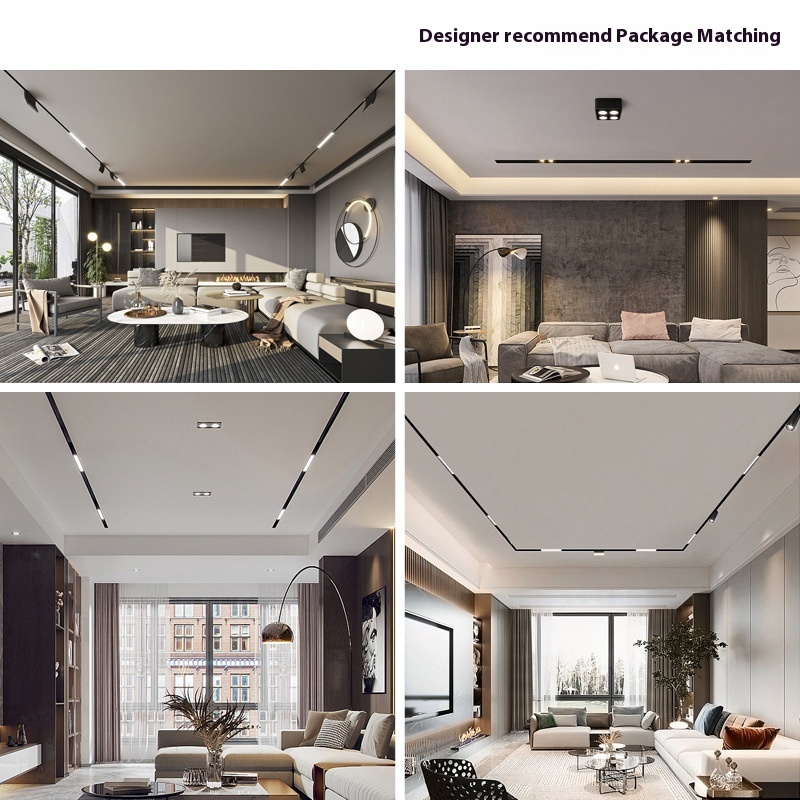 Magnetic Track Light Embedded Home Mijia Smart Lighting Living Room Floodlight Graffiti Surface Mounted No Main Light