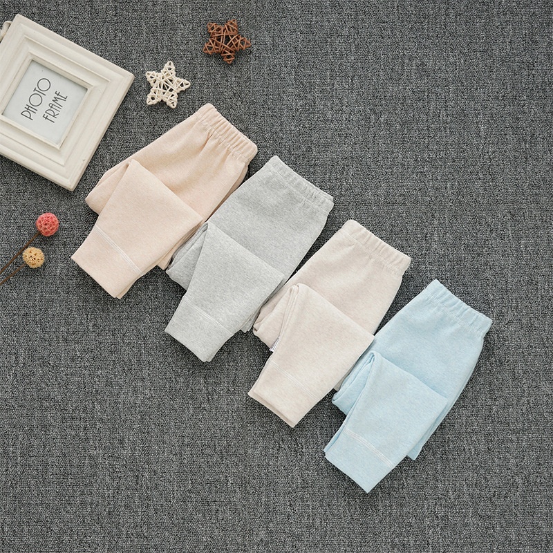 Baby Single Pair Of Versatile Soft Velvet Pants For Autumn And Winter Trousers For Men And Women, Pure Cotton Slim Pants For Small And Medium-sized Children, Warm Leggings